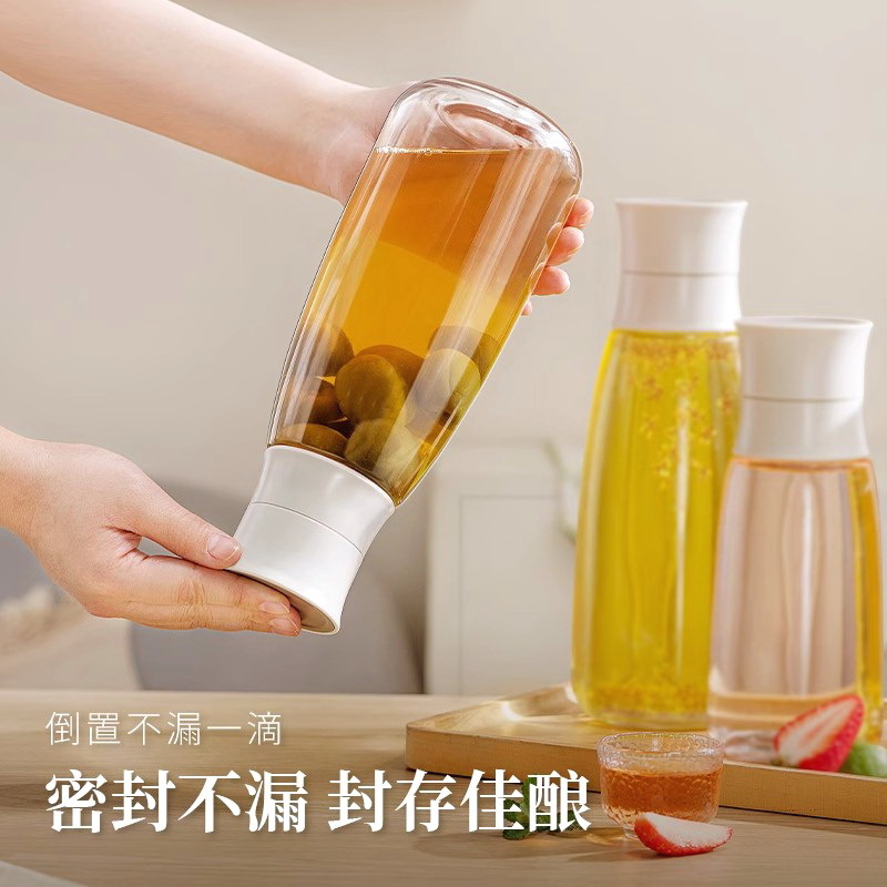 Botella de vidrio de licor de frutas, recipiente de subenvasado de licor, botella vacía, frasco sellado, botella de almacenamiento de licor a largo plazo