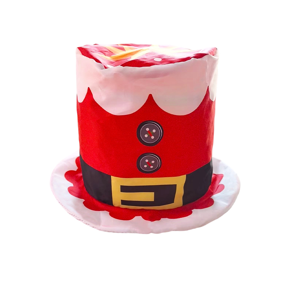 Nuevo sombrero de Navidad transfronterizo de EE.UU. Tío Sam sombrero navideño accesorios de decoración de dibujos animados para niños sombrero alto sombrero superior image 32