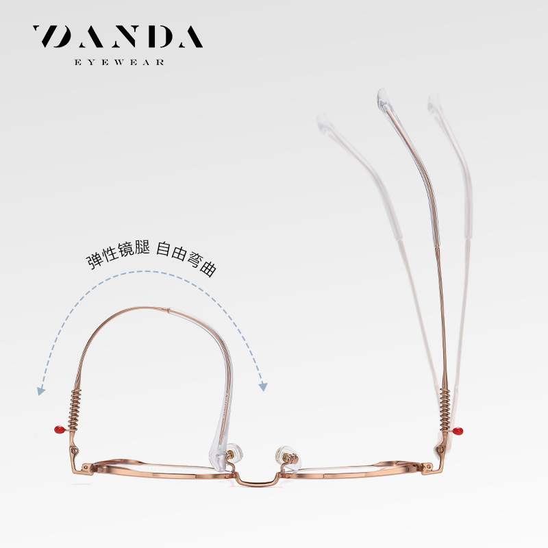 Spot nuevo soporte óptico de titanio ST6227 moda hombres y mujeres con el mismo estilo espejo plano con marco cuadrado IP galvanoplastia con marco grande miopía