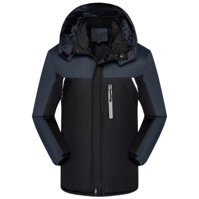 Coat Thickened Fleece Men's Cotton Padded Jacket Plus Size Windbreaker Winter Men_voghion.com