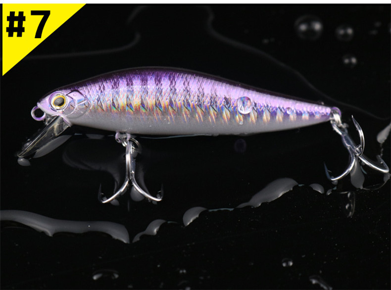 Sinking Minnow Lures Shallow Diving Minnow Baits Bass Trout Fresh Water Fishing Lure