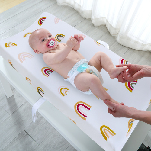 Cross-border hot selling cotton knitted baby massage table changeable cover diaper changing table cover removable bed cover
