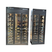 不锈钢原色白酒红酒展示柜厂家定制恒温常温酒柜