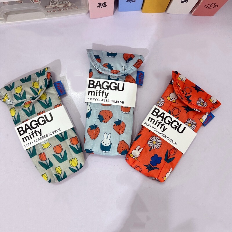 In-Stock New Cartoon Cute Rabbit Glasses Case Fresh Style Printed Sunglasses Storage Box with Magnetic Closure