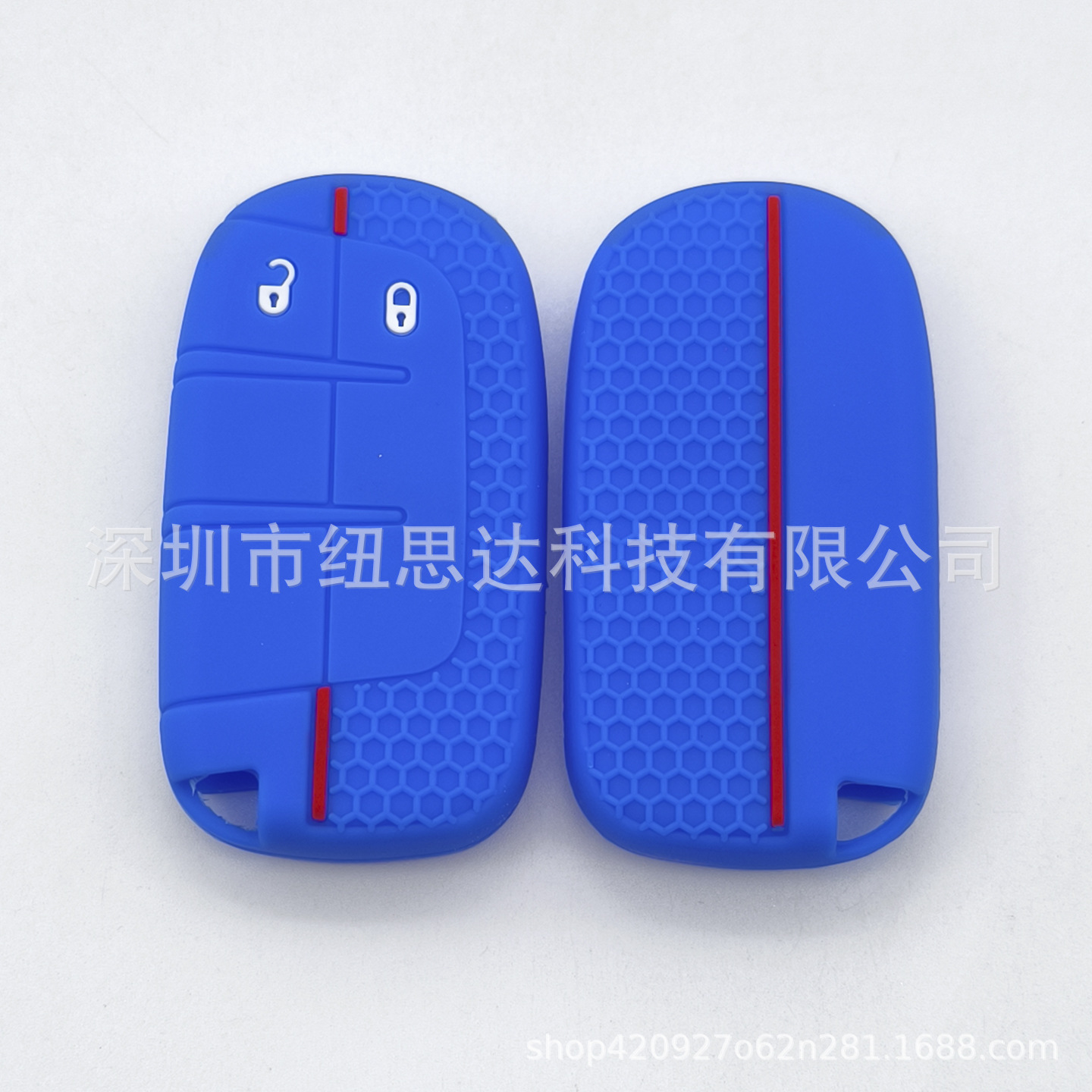 Suitable for 2-Button Chrysler Dodge Fiat Car Remote Control Key Hemisphere Pattern Soft Silicone Protective Cover