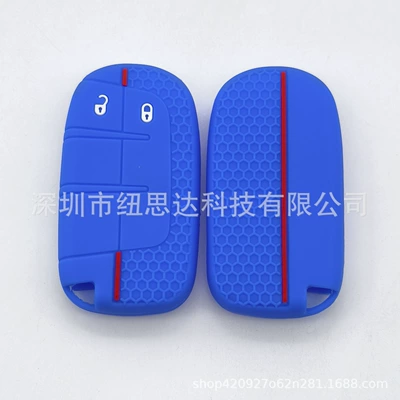 Static Rod/Key Bag Dodge Fiat Car Remote - blue