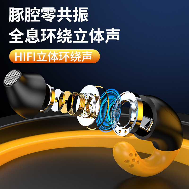 R18 Bluetooth ヘッドセット イヤークリップ ヘッドセット ランニング ワイヤレス伝導 痛みのない耳 長いバッテリー寿命 デジタル ディスプレイ 音楽通話|undefined
