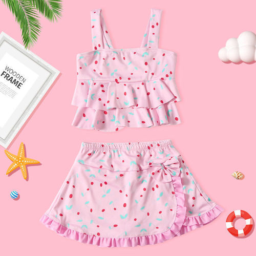 Children's swimsuit for girls, separate style, 2025 summer, for big kids, baby bikini princess dress style swimwear