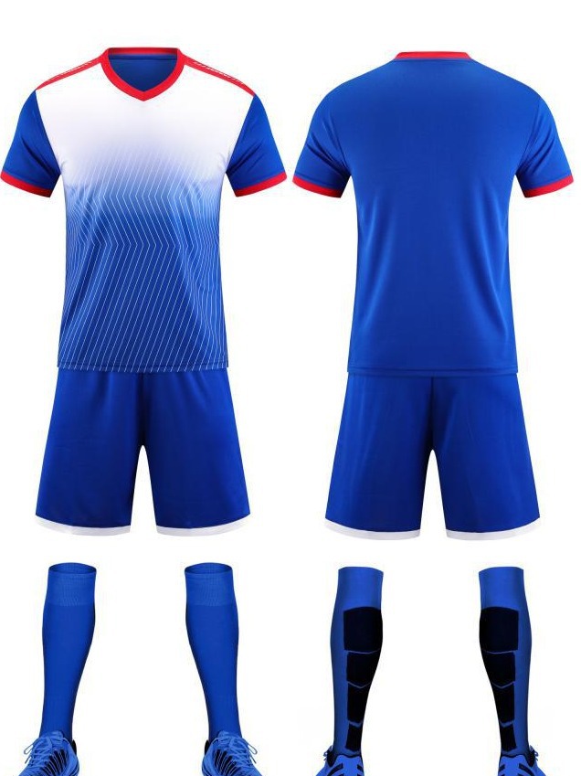 Traje de traje de fútbol al por mayor ropa deportiva de secado rápido para niños, juego de adultos, uniforme de equipo, ropa de entrenamiento, impresión 6201