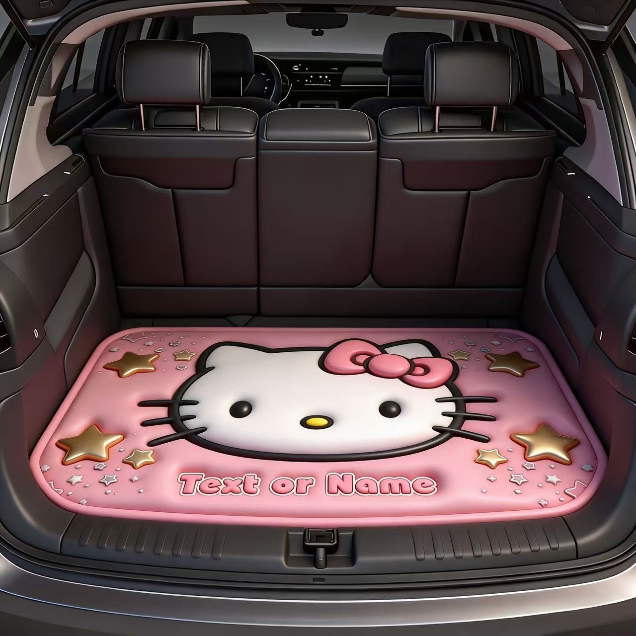Cross-Border Sanrio Printed Dust-Proof Mat for Cars, Cartoon Design, Dirt-Resistant, Wear-Resistant, Easy to Care For, Trunk Mat, in Stock