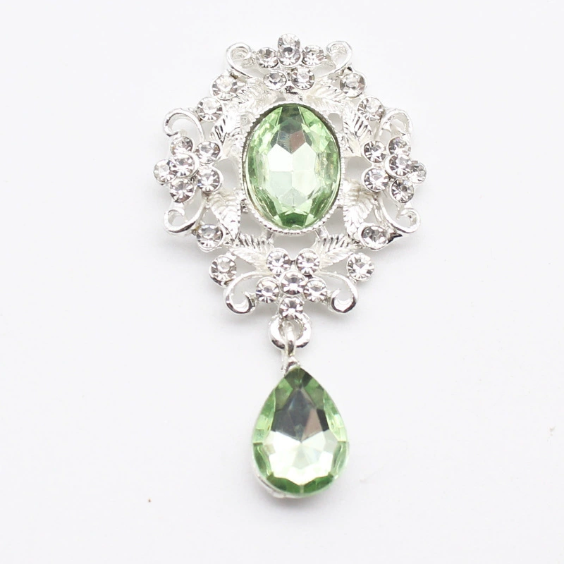 Korean-style Metal Pendant Hair Accessory, Crystal Drop Accent, Multi-Color Options