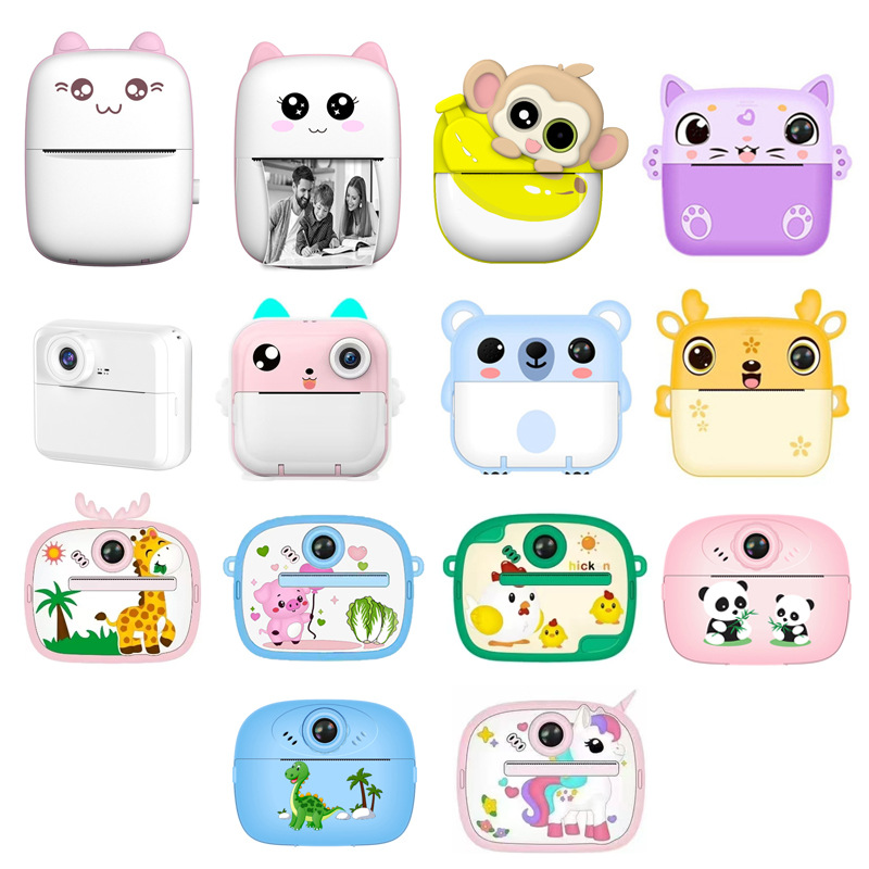 High-Definition Printable Polaroid Thermal Camera Cartoon Fun Children's Video Toy Gift Wrong Question Printer