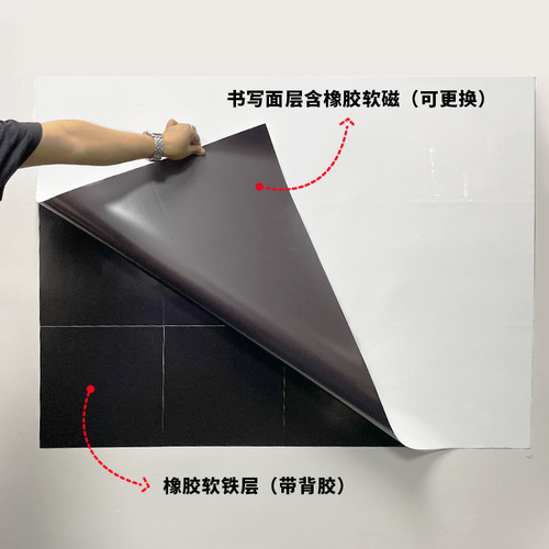 New Magnetic Tile Magnetic Adhesive Soft Whiteboard for Office Meeting Whiteboard Sticker, Office Home Teaching Wall Sticker
