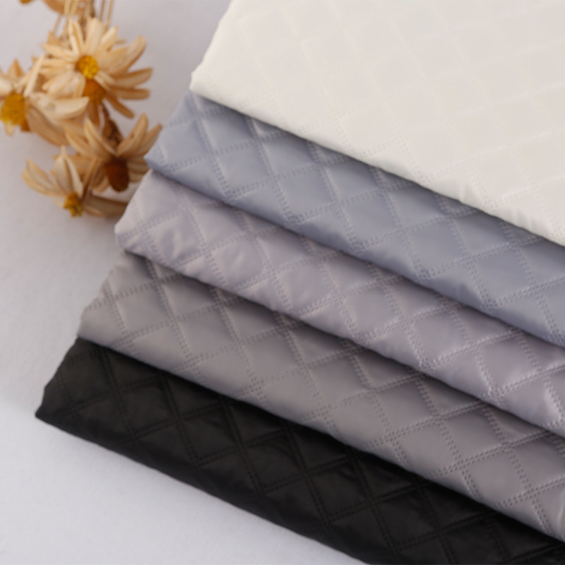 Ultrasonic Quilted Cloth Waterproof down Jacket Lining Bag Fabric Wholesale Pressed Cotton Polyester Taffeta Quilted Cotton Fabric