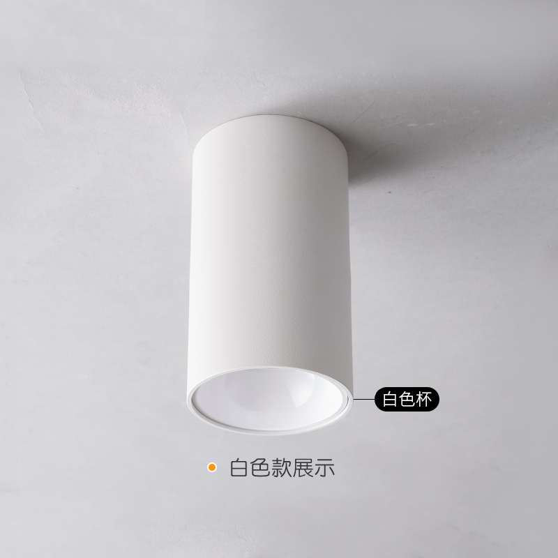LED superficie montada downlight COB superficie montada proyector agujero-libre techo downlight redondo 15w18w24w tienda lámpara de techo