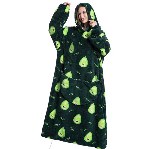 Blanket Hoodie | Wearable Blanket Sweatshirt | Extra-Large Warm Pullover | Lazy Person's Long-Style Hoodie
