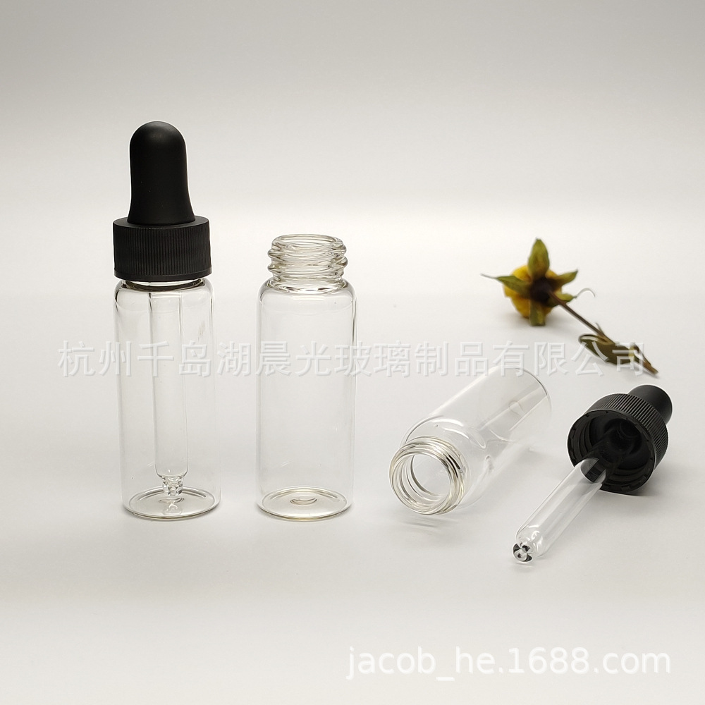 【厂家供应】1ml2ml4ml10ml玻璃瓶试剂瓶滴管瓶精油瓶硼硅玻璃