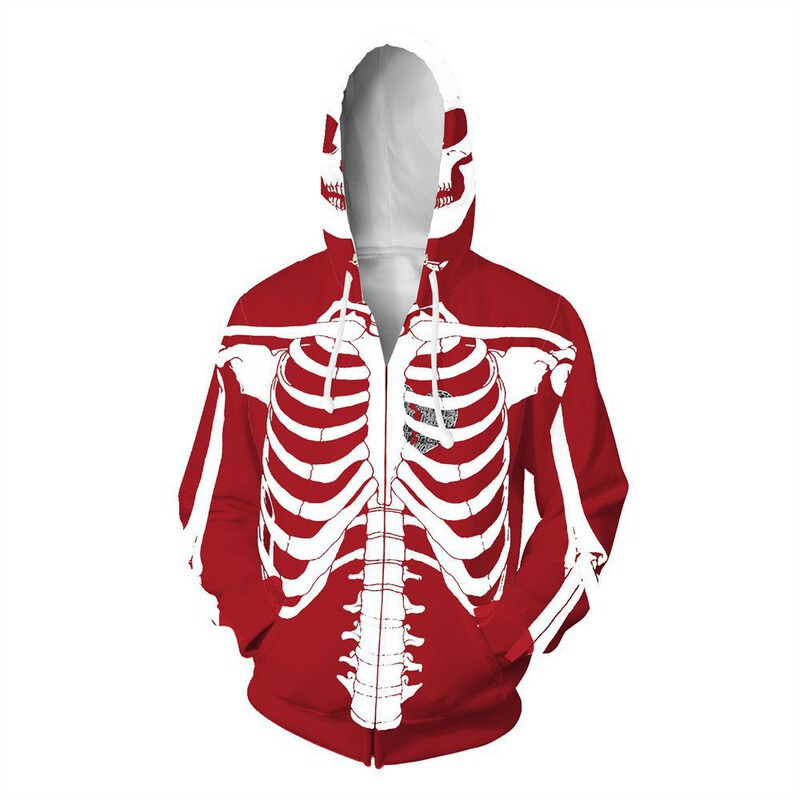Aliexpress Cross-Border Casual Personalized Couple Style Zipper Sweatshirt Skull Stand 3D Printed Zipper Sweatshirt Aliexpress Cross-Border Casual Personalized Couple Style Zipper Sweatshirt Skull Stand 3D Printed Zipper Sweatshirt