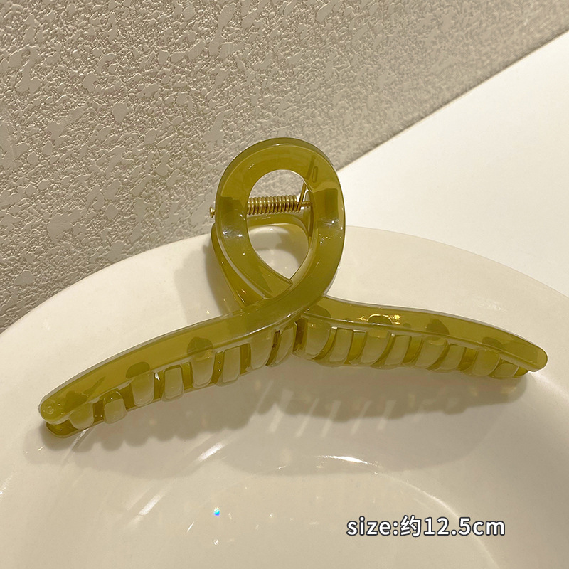 "夏季气质鲨鱼夹发卡女大号盘发抓夹后脑勺发饰多量发夹子头饰"|undefined