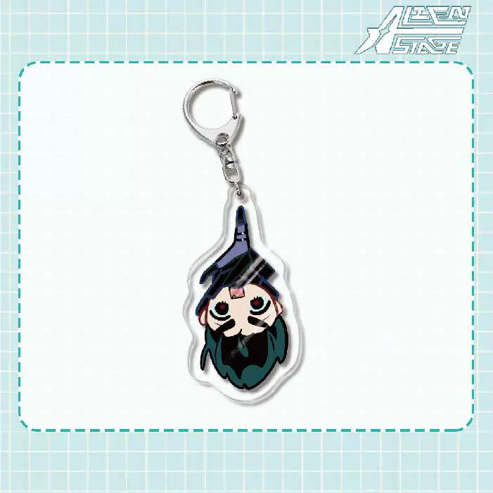 Acrylic keychain (Alien Stage) Mizi Sua, double‑sided 6 cm, metal ring & clasp