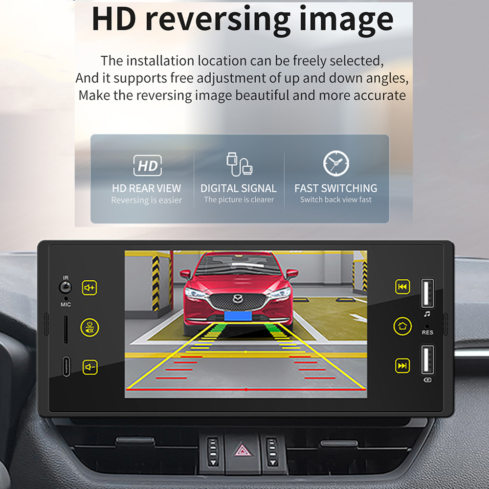 5 inch single ingot Apple wireless carplay HD touch screen reversing image priority car Bluetooth MP5 player