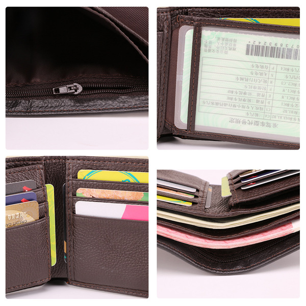 DUJIANG Retro capacious short wallet for men and women