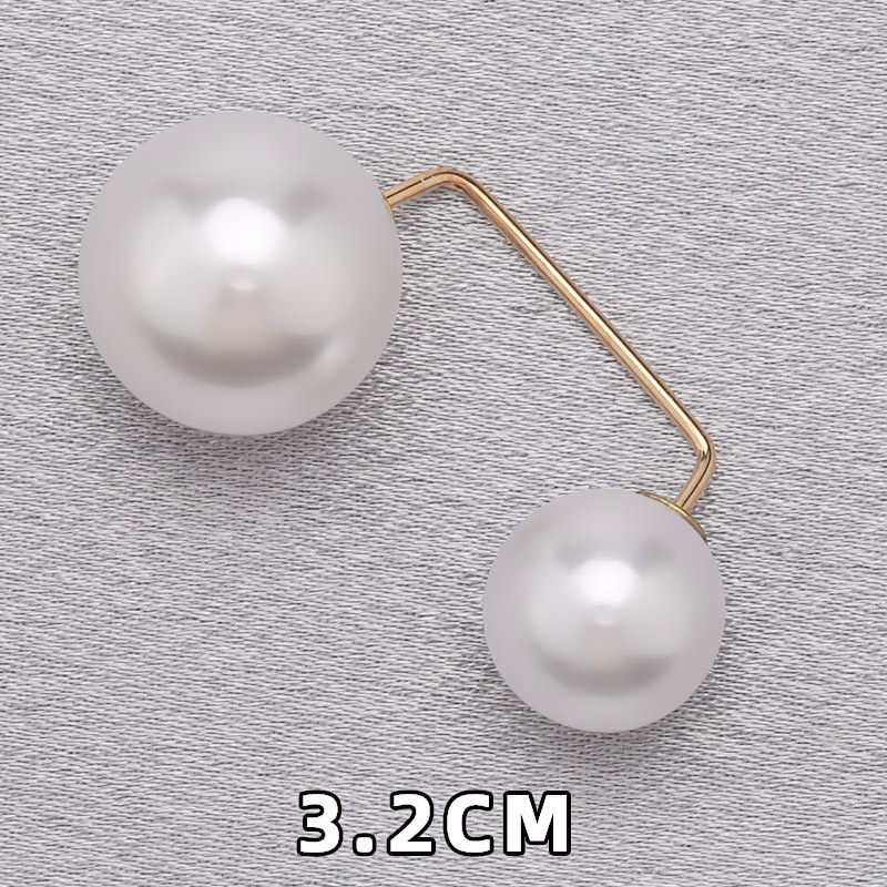 Camisas de perlas, broches de collar, suéter, vestido, cintura fija, broches decorativos simples