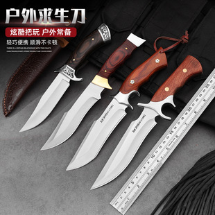 Hot-Selling Outdoor Knife for Foreign Trade, High Hardness Handle Meat Knife, Camping Survival Knife, Ultra-Sharp Meat Cutting Straight Knife