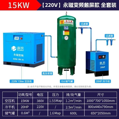 Hava kompressorları | permanent magnet variable frequency - 15kw-16kg-permanent-magnet-inverter-complete-set