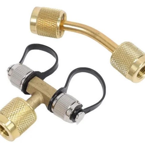 Brass car air conditioning conversion valve connector refrigeration…