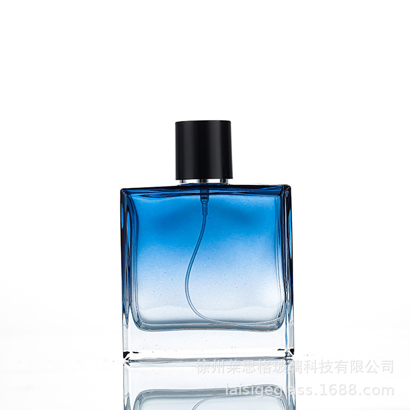 Azul degradado 100ml; transparente; vidrio
