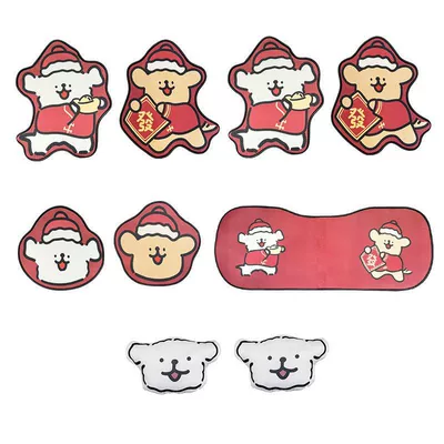 Car Seat Cushion for All Seasons, Seat cushion, seat cover - red-line-puppy-seven-piece-set-headrest-x2