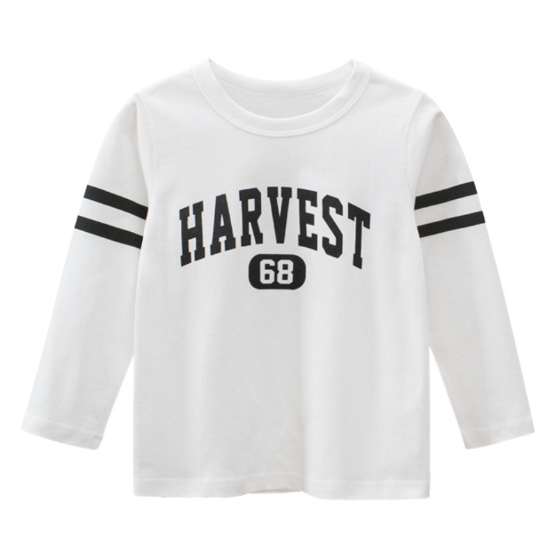 Ropa de marca para niños Otoño nuevo 2023 estilo coreano Camiseta de manga larga para niños al por mayor Camisa de fondo de una sola pieza de entrega