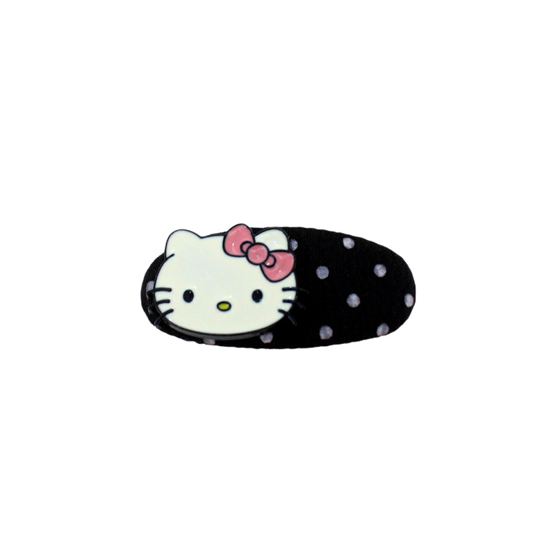 かわいい白黒の波点kt蝶結びのアヒルの口は甘い妹を挟みます。