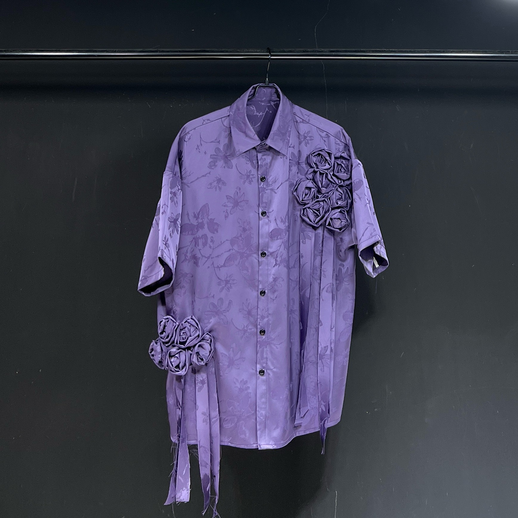 Men's Summer Short Sleeve Shirt, Loose Fit Casual Button Down Shirt With Unique Design, Trendy Oversized Poplin Shirt_viptrois.com