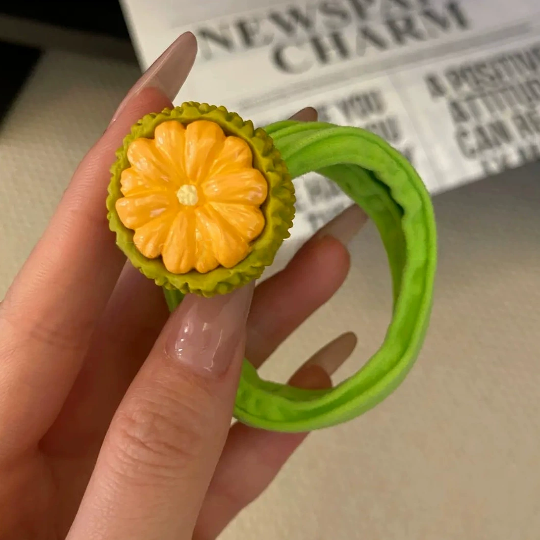 Эластичные резинки для волос с фруктами, корейский дизайн, бережные к волосам, 6 цветов