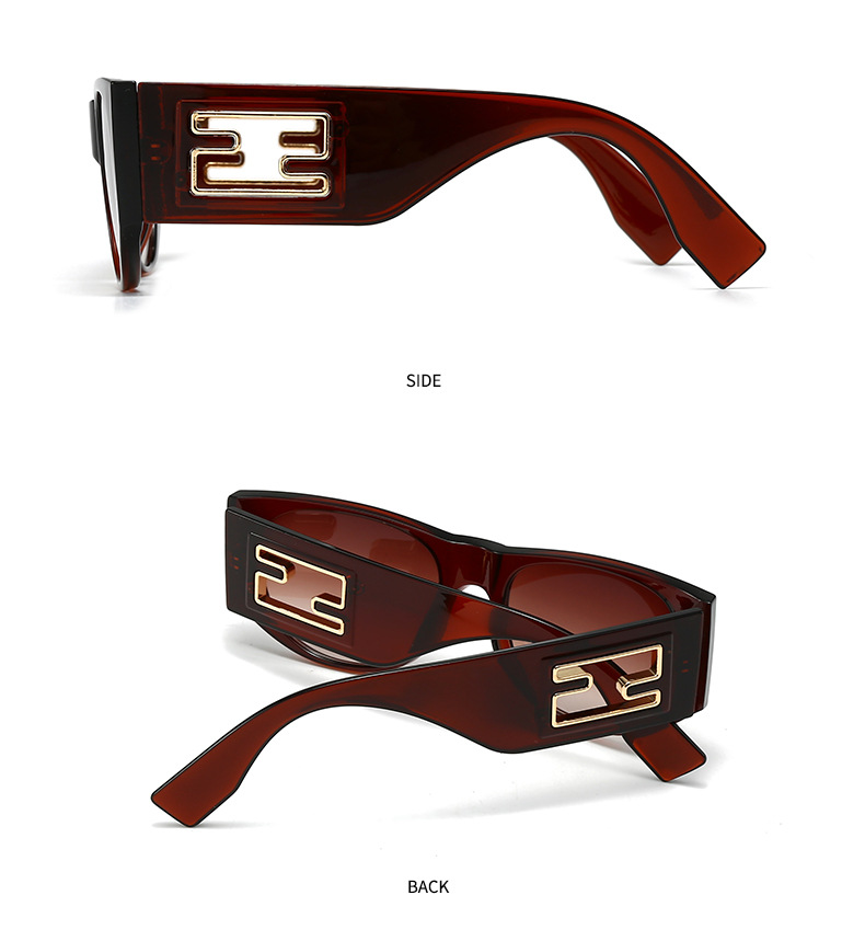 Cross-border foreign trade new modern retro generous frame metal accessories sunglasses INS wind street photography sunglasses 9217_voghion.com
