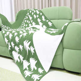 和美北欧ins风童话森林半边绒现代简约卧室盖毯午休毯沙发盖毯