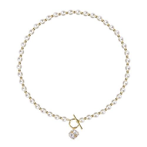 Baroque Pearl Necklace for Women, Clavicle Chain, Unique and Sophisticated Design, Light Luxury, Simple and Retro Choker
