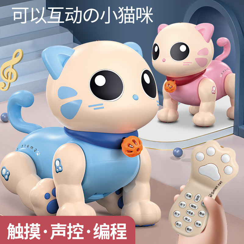 Control remoto inteligente para niños programación de juguetes acrobacias electrónicas mascotas robot regalos de voz gatos al por mayor