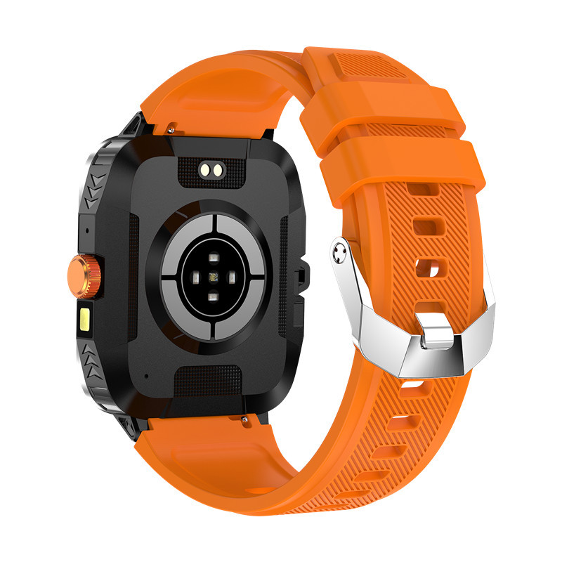 Smartwatch per sport all'aria aperta con chiamate Bluetooth, torcia a LED, monitoraggio della frequenza cardiaca e funzioni per la salute._voghion.com