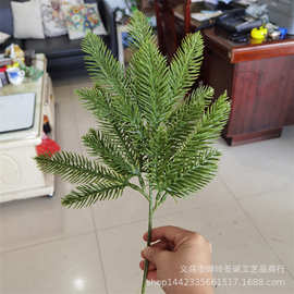 仿真植物圣诞松枝成品 圣诞树圣诞工艺品装饰PE松针枝大量批发