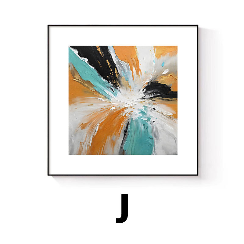 Modern Minimalist Restaurant Decorative Painting Abstract Niche Art Square Living Room Hanging Painting Dining Room Dining Table Background Wall Mural Painting
