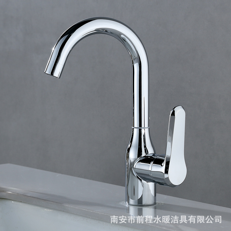 Stainless steel electroplating basin faucet bathroom hot and cold faucet sink counter basin bathroom faucet wholesale
