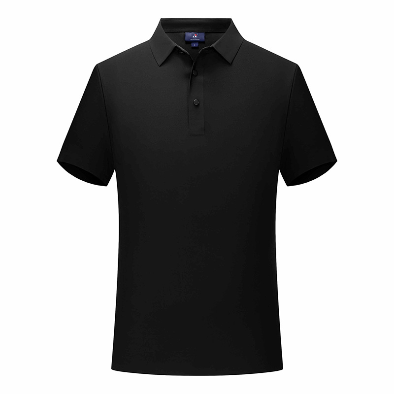 Adhesivo sin costuras de alta gama de secado rápido de seda de hielo fresco sedoso antiarrugas solapa de negocios ligera manga corta polo camiseta personalización