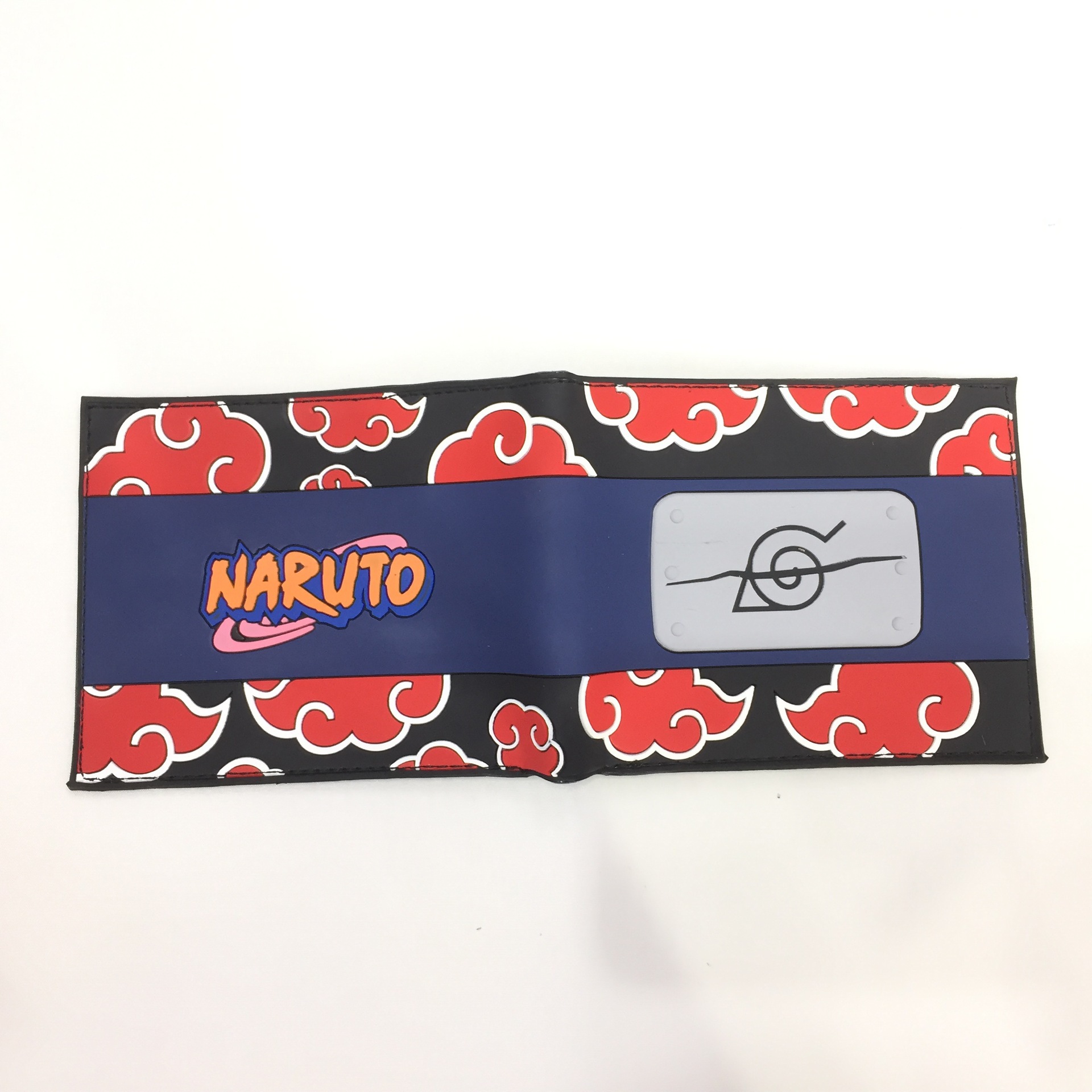 Naruto periferia billetera, Naruto Sasuke, cuatro generaciones de billetera roja, billetera corta, monedero de cambio de piel PU.