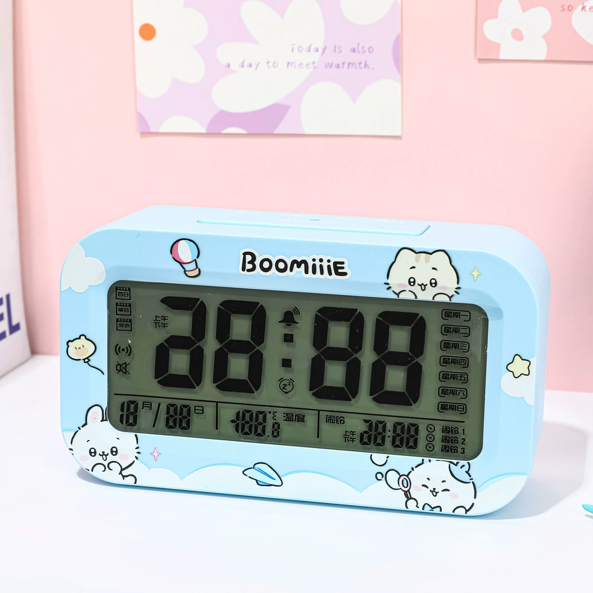 Щелчок Новый продукт Babini голосовое время электронные будильник будильник для общежития детский милый настольный умный будильник
