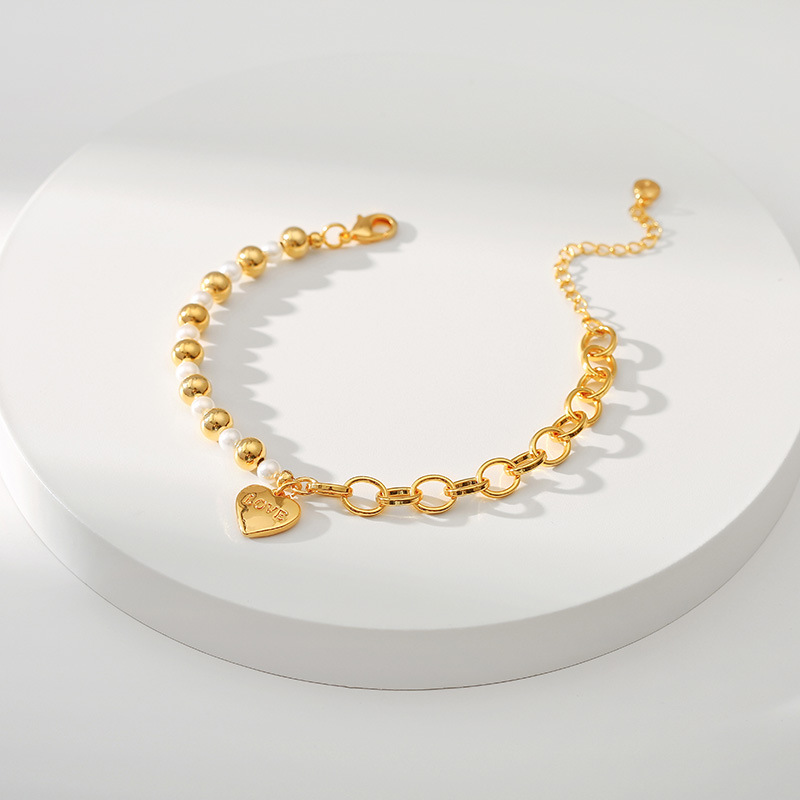 Fashion Heart Shape Copper Plating Bracelets 1 Piece