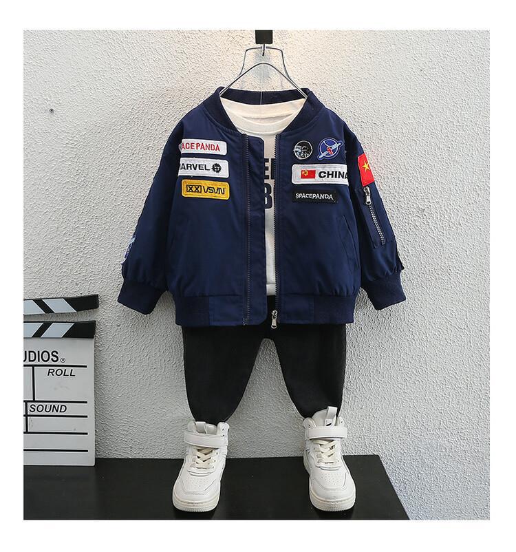 Veste d'uniforme militaire vide pour garçons, vêtements de printemps et d'automne 2023, nouveau beau haut pour enfants, tendance_voghion.com