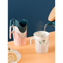 一次性纸杯杯托六只装加厚塑料波纹杯架隔热防烫手杯套底座